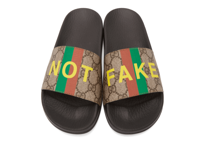 Gucci Brown Not Fake GG Sandals