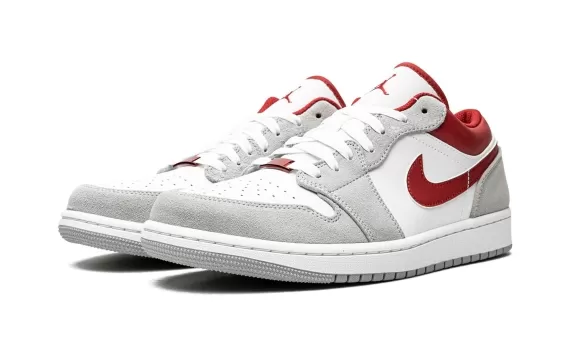 Air Jordan 1 Low SE - White / Grey / Red