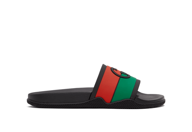 Gucci Black Interlocking G Slides