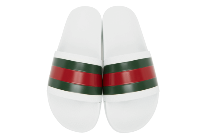 Gucci White Pursuit Slides