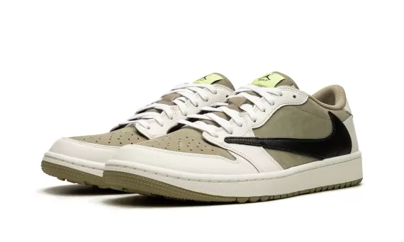 Travis Scott x Air Jordan 1 Low Golf - Neutral Olive