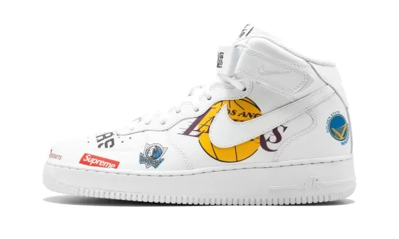 Air Force 1 Mid 07 / Supreme NBA White