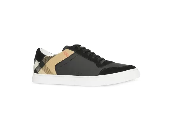 House Check Low-top Sneakers - Black