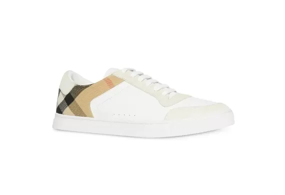 House Check Panel Sneakers White