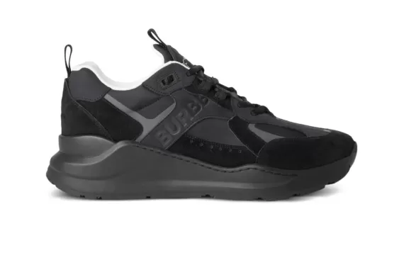 Logo-debossed Panelled Sneakers - Black