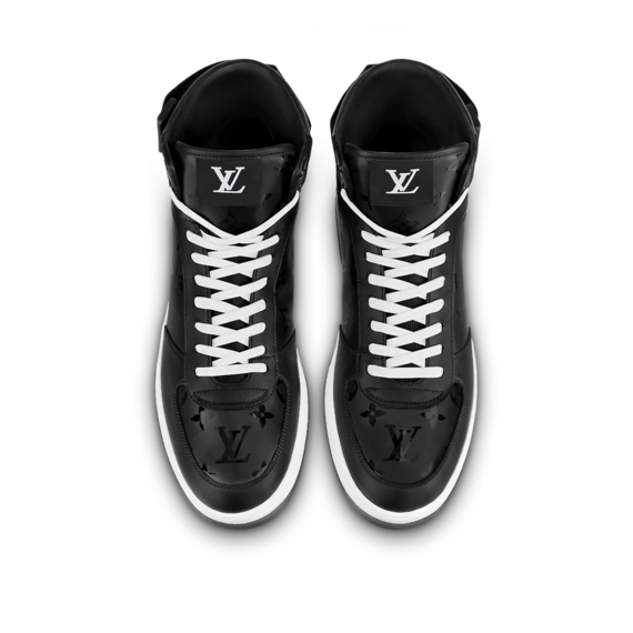 Louis Vuitton Rivoli Sneaker Boot - Black, Calf leather and Monogram metallic canvas