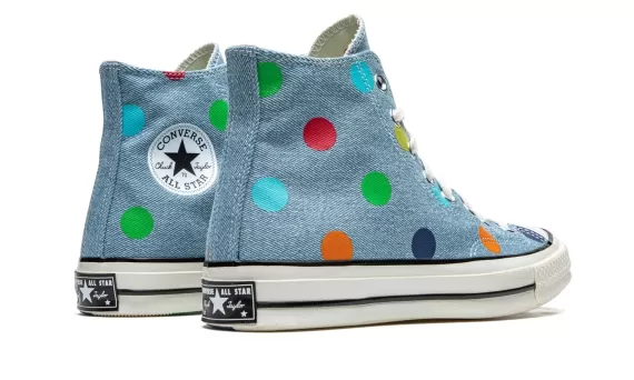 Chuck 70 HI Golf Wang - Denim Polka Dots