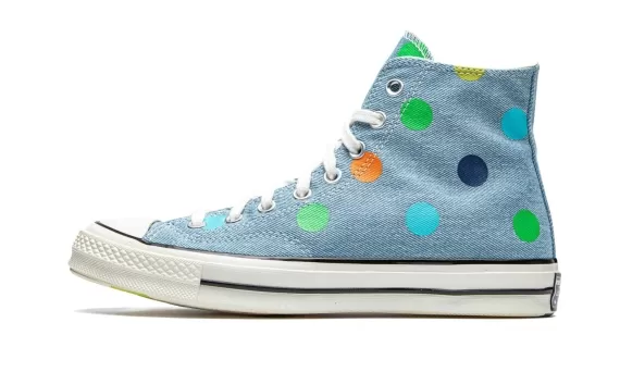 Chuck 70 HI Golf Wang - Denim Polka Dots