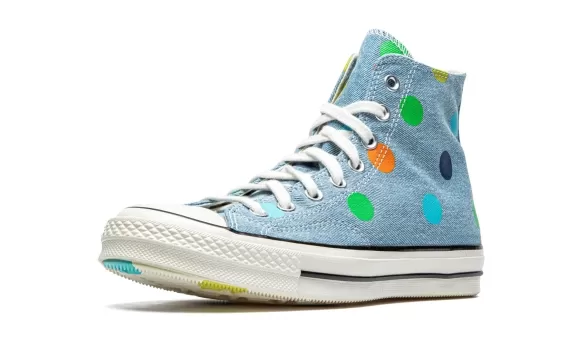 Chuck 70 HI Golf Wang - Denim Polka Dots