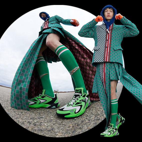 Louis Vuitton Runner Tatic Sneaker - Green, Mix of materials