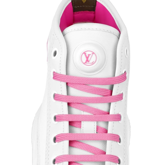 Lv Squad Sneaker Boot White / Pink