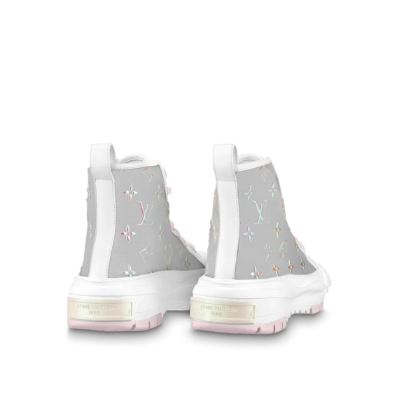 LV Squad Sneaker Boot Rose Clair Pink