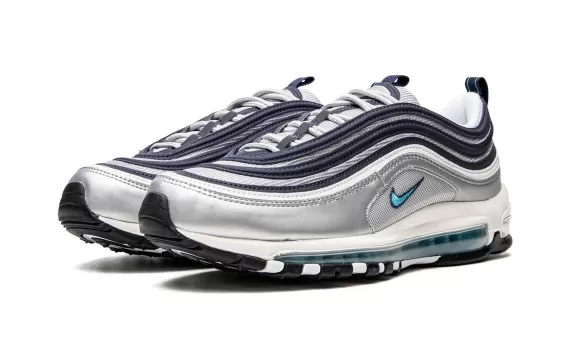 Air Max 97 - Metallic Silver / Chlorine Blue